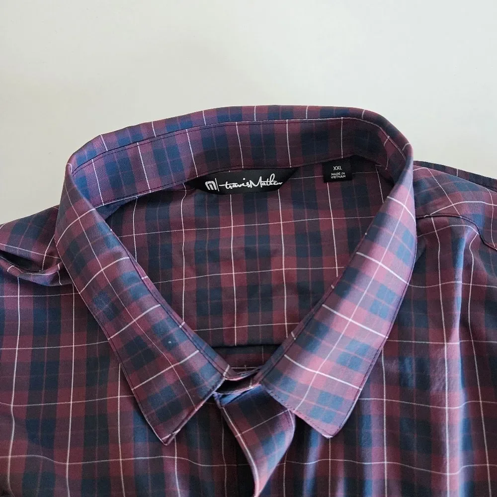 NWOT Travis Mathew | Plaid Long Sleeve Button Front Top, Mens XXL - Picture 7 of 7